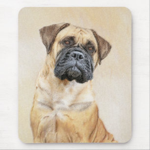 Alfombrilla De Ratón Pintura de Bullmastiff - Arte de Perro Original.