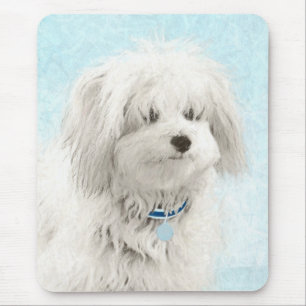 Alfombrilla De Ratón Pintura de Coton de Tulear - Arte de perro origina