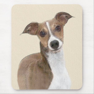 Alfombrilla De Ratón Pintura de Greyhound italiana - Arte de perros ori