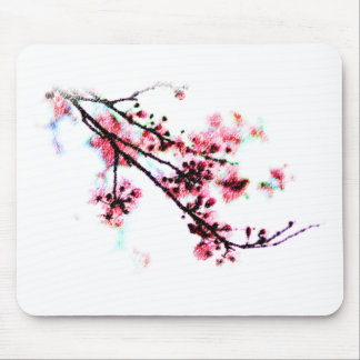 Alfombrilla De Ratón Pintura de la flor de cerezo