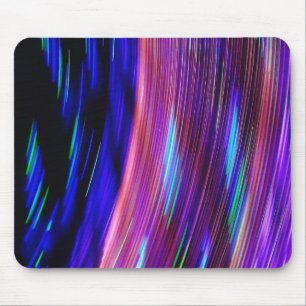 Alfombrilla De Ratón Pintura de luz de neón azul rosa 1