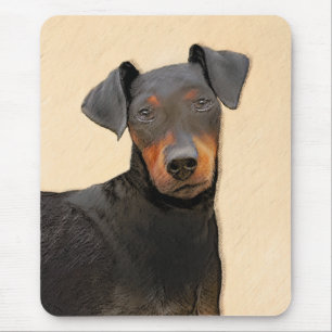 Alfombrilla De Ratón Pintura de Manchester Terrier Arte Animal Original