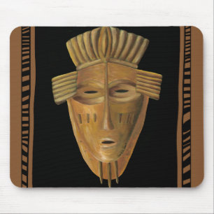 Alfombrilla De Ratón Pintura de máscara africana de Chariklia Zarris