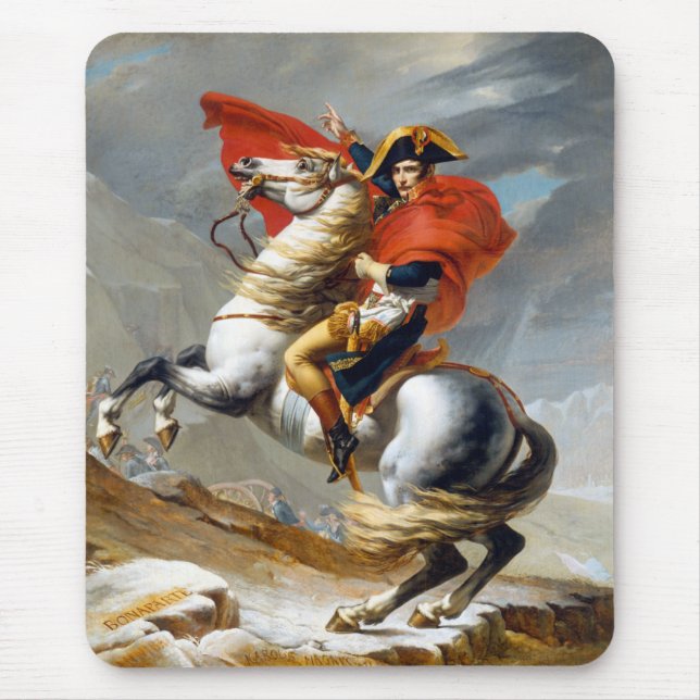 Alfombrilla De Ratón Pintura de Napoleon Bonaparte de Jacques-Louis (Frente)