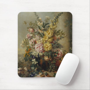 Alfombrilla De Ratón Pintura de naturaleza muerta floral antigua con es