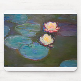 Alfombrilla De Ratón Pintura de nenúfares de Monet Estanque Nenúfares
