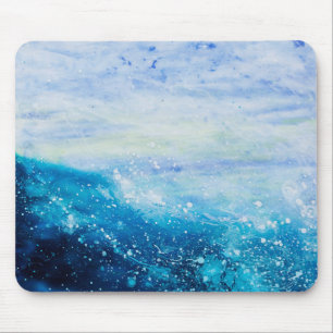 Alfombrilla De Ratón Pintura de olas oceánicas, espuma marina
