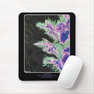 Alfombrilla De Ratón Pintura de 'Orquídea tropical' en un
