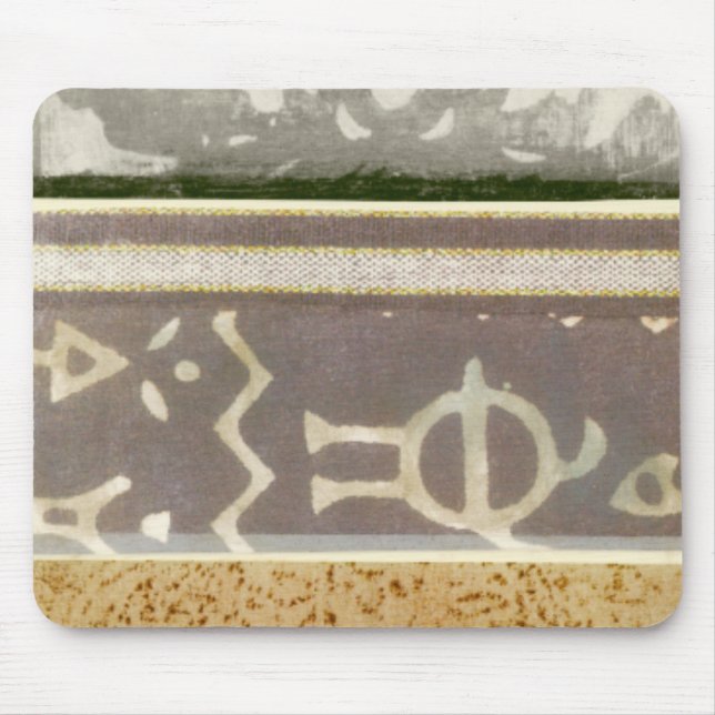 Alfombrilla De Ratón Pintura de patrón tribal contemporáneo (Frente)