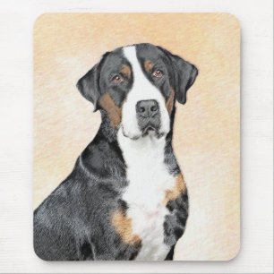 Alfombrilla De Ratón Pintura de perro de la montaña suiza - Arte origin