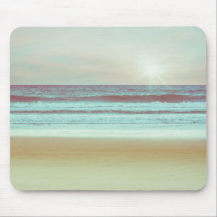 Alfombrilla De Ratón Pintura de playa de Retro Serene Mousepad