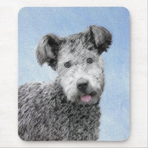 Alfombrilla De Ratón Pintura de Pumi - Arte de Perro Original.