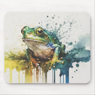 Alfombrilla De Ratón Pintura de rana semiabstracta muy Guay