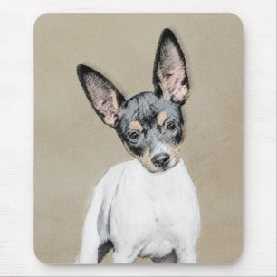 Alfombrilla De Ratón Pintura de Rat Terrier - Arte de perro original li