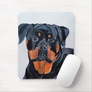 Alfombrilla De Ratón Pintura de Rottweiler por Alfred Fox