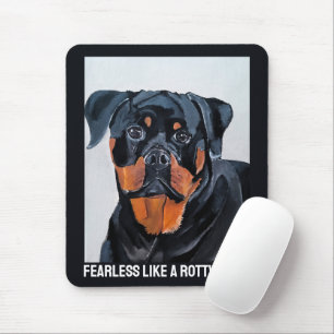 Alfombrilla De Ratón Pintura de Rottweiler por Alfred Fox