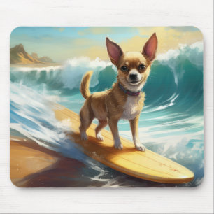 Alfombrilla De Ratón Pintura de Surf en la Playa Chihuahua