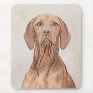 Alfombrilla De Ratón Pintura de Vizsla - Arte Perro Original.