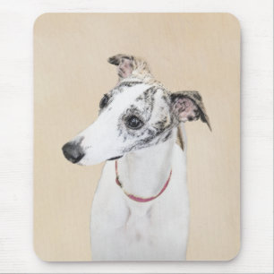 Alfombrilla De Ratón Pintura de Whippet - arte original lindo del perro