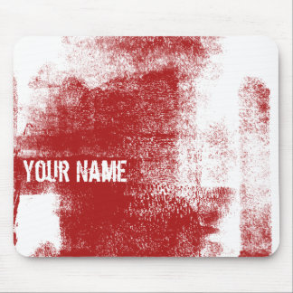 Alfombrilla De Ratón Pintura del rojo del Grunge