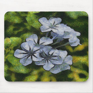 Alfombrilla De Ratón Pintura Delicada Blue Plumbago Blossom