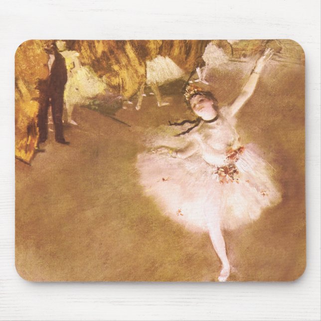 Alfombrilla De Ratón Pintura estelar de bailarina de ballet Degas (Frente)