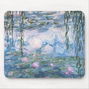 Alfombrilla De Ratón Pintura impresionista de Lillies del agua de