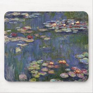 Alfombrilla De Ratón Pintura impresionista de Lillies del agua de