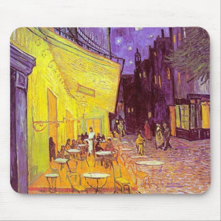 Alfombrilla De Ratón Pintura impresionista del café de Van Gogh