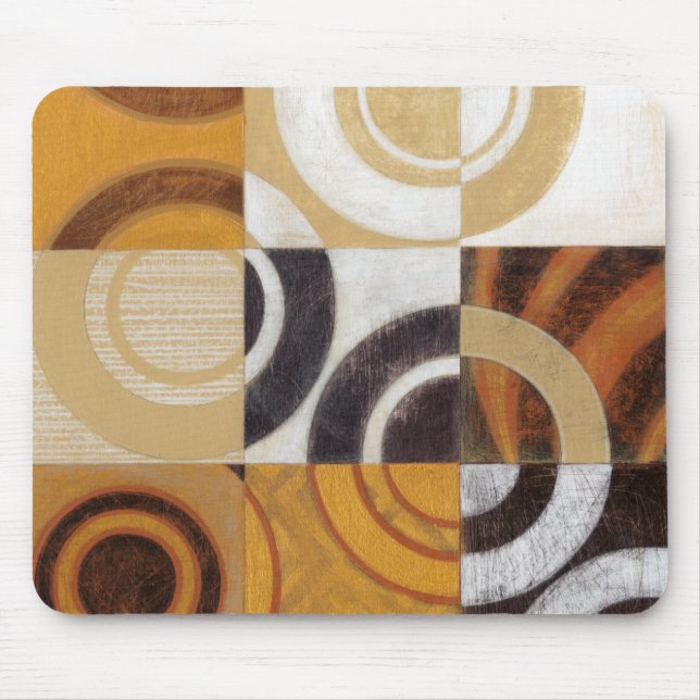 Alfombrilla De Ratón Pintura moderna con patrones circulares (Frente)