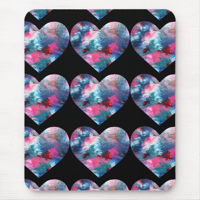 Alfombrilla De Ratón Pintura multicolor en madera (Frente)