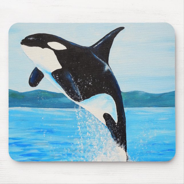 Alfombrilla De Ratón Pintura Orca (Frente)
