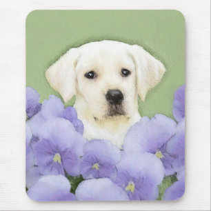 Alfombrilla De Ratón Pintura original de cachorro Labrador Retriever Ar