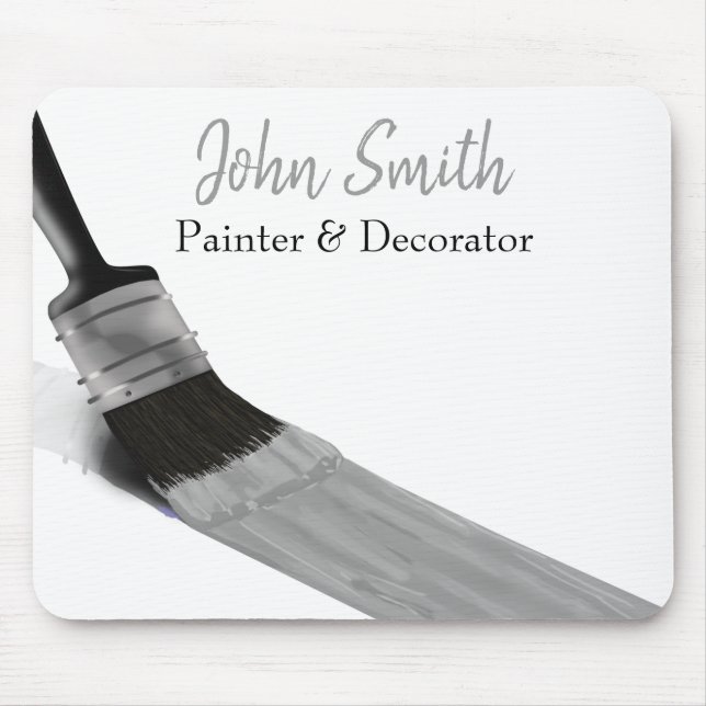 Alfombrilla De Ratón Pintura Painter Service Company Brush Gray (Frente)