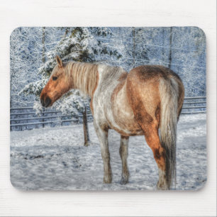 Alfombrilla De Ratón Pintura palomina de caballo y fotografía de equino