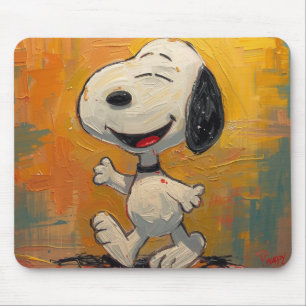 Alfombrilla De Ratón Pintura Pop Art de Perro Beagle Alegre
