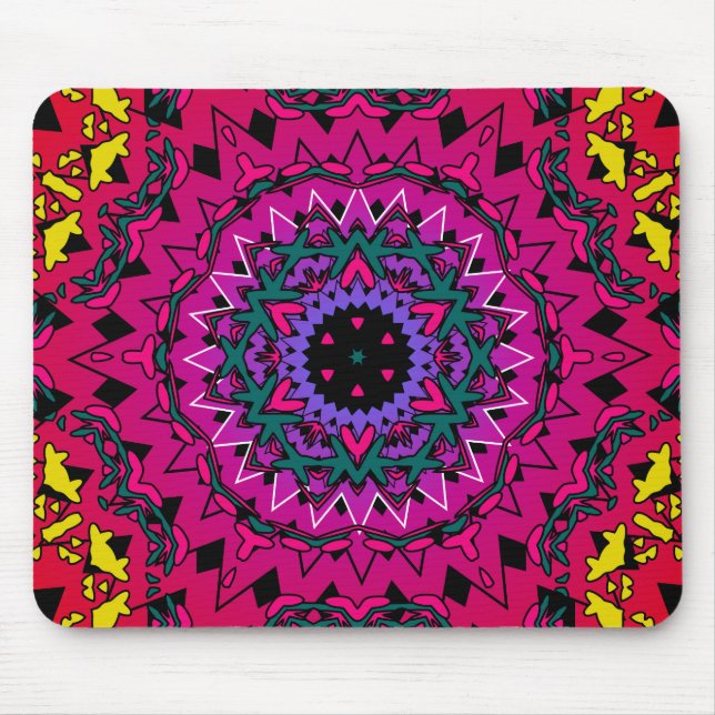 Alfombrilla De Ratón Pintura psicodélica de Kaleidoscope:Mousepad (Frente)