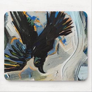 Alfombrilla De Ratón Pintura raven negra