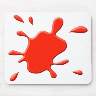 Alfombrilla De Ratón Pintura roja Splodge