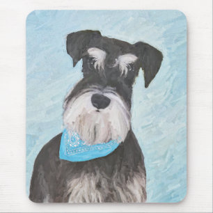 Alfombrilla De Ratón Pintura Schnauzer (en miniatura) - Perro original 