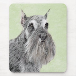 Alfombrilla De Ratón Pintura Schnauzer (gigante, estándar) - Arte de pe