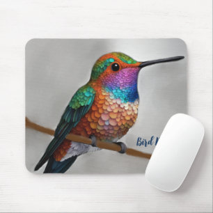Alfombrilla De Ratón Pintura vibrante del colibrí de Allen