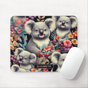 Alfombrilla De Ratón Pintura vintage de Cute Koala