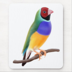 Alfombrilla De Ratón Pinzón Mousepad de Gouldian