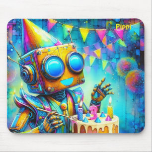 Alfombrilla De Ratón PIPPI ~ Robot ~ 3 años ~