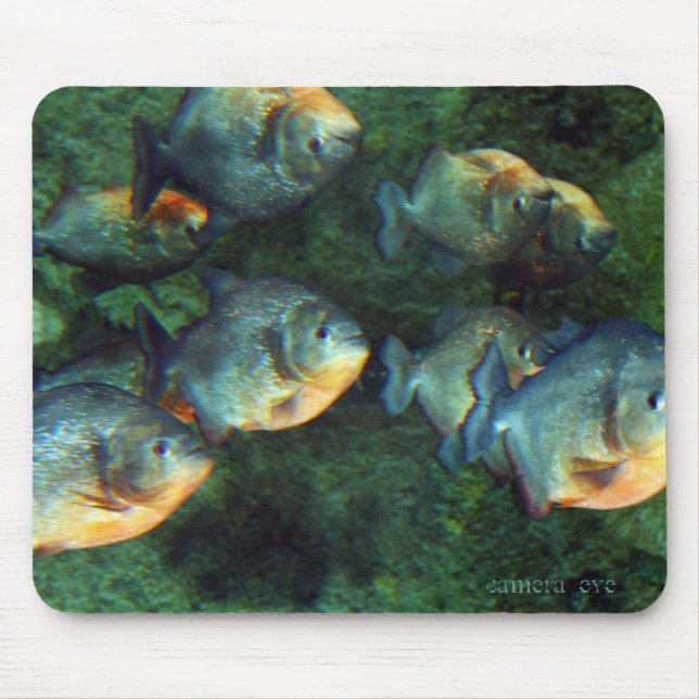 Alfombrilla De Ratón Piraña reflejada (Frente)