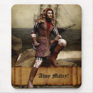 Alfombrilla De Ratón Pirata - Ahoy afable - Mousepad adaptable