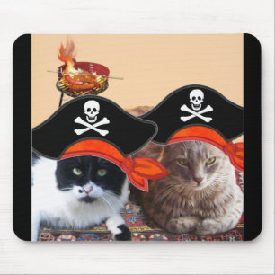 Alfombrilla De Ratón PIRATA CATS, habla como el Día del Pirata