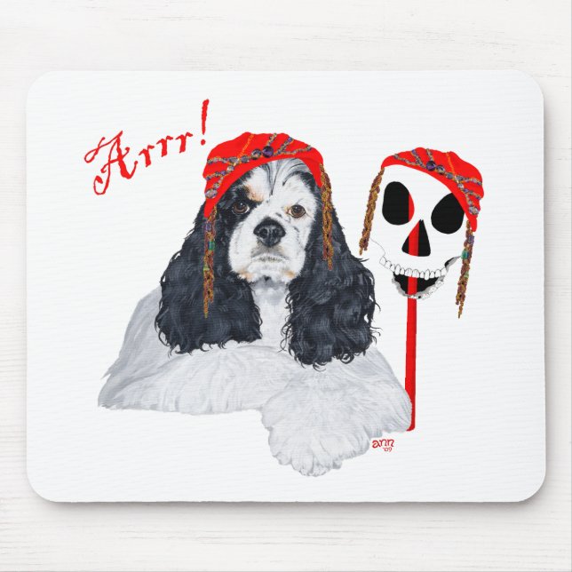 Alfombrilla De Ratón Pirata Cocker Spaniel Americano (Frente)