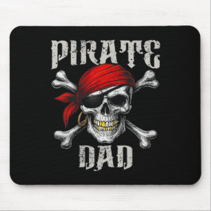 Alfombrilla De Ratón Pirata Dad Jolly Roger Flag Y Skull Crossbone H